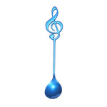 2 cucchiai creativi per note musicali, cucchiaini per mescolare il caffè, cucchiaini da regalo in acciaio inossidabile, titanio, musica da bar