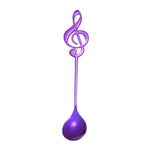 2 cucchiai creativi per note musicali, cucchiaini per mescolare il caffè, cucchiaini da regalo in acciaio inossidabile, titanio, musica da bar