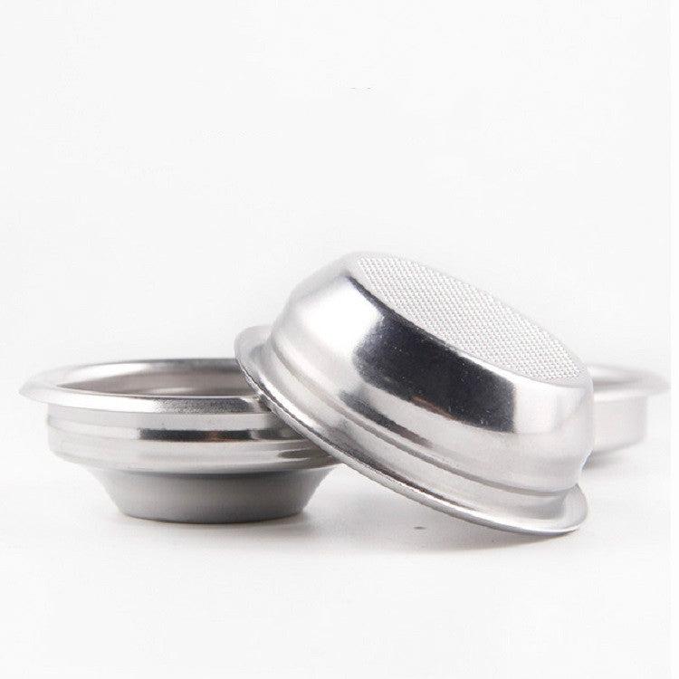 Macchina da caffè semiautomatica Ciotola per polvere in acciaio inossidabile Filtro per testata Filtro con impugnatura senza fondo, Single Cup 58mm Universal, Double Cup 58mm Universal