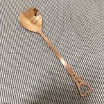 2 cucchiai in acciaio inox, cucchiaini da caffè portatili in metallo, stoviglie creative per regali per feste di matrimonio, a forma di cuore, Silver Single Hole Love, Silver Porous Love, Gold Single Hole Love, Rose Gold Porous Love, Blue Porous Love  ...