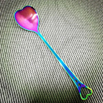 2 cucchiai in acciaio inox, cucchiaini da caffè portatili in metallo, stoviglie creative per regali per feste di matrimonio, a forma di cuore, Silver Single Hole Love, Silver Porous Love, Gold Single Hole Love, Rose Gold Porous Love, Blue Porous Love  ...