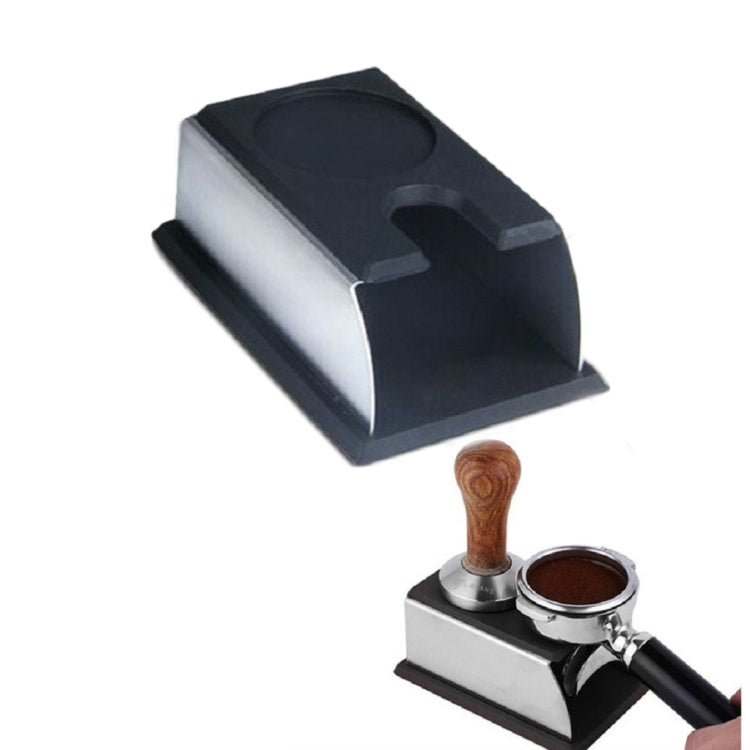 Tampone per martello per caffè espresso in silicone in acciaio inossidabile, supporto per barista, tampone per polvere