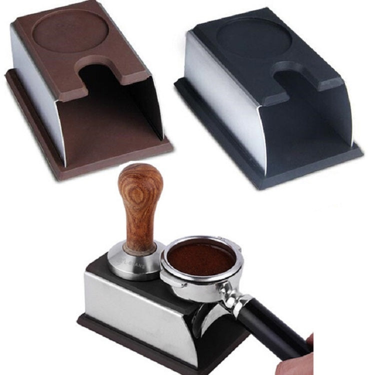 Tampone per martello per caffè espresso in silicone in acciaio inossidabile, supporto per barista, tampone per polvere