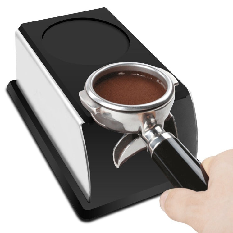 Tampone per martello per caffè espresso in silicone in acciaio inossidabile, supporto per barista, tampone per polvere