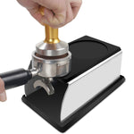 Tampone per martello per caffè espresso in silicone in acciaio inossidabile, supporto per barista, tampone per polvere