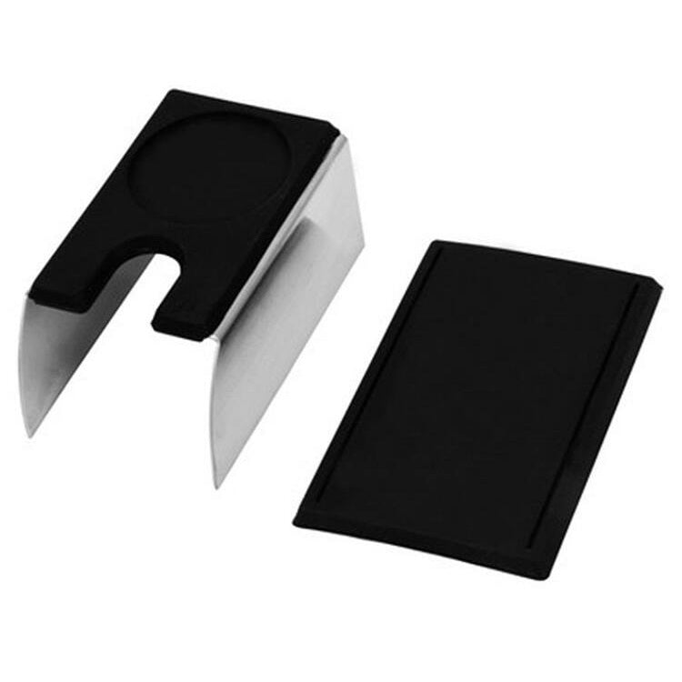 Tampone per martello per caffè espresso in silicone in acciaio inossidabile, supporto per barista, tampone per polvere