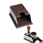 Tampone per martello per caffè espresso in silicone in acciaio inossidabile, supporto per barista, tampone per polvere