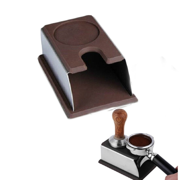 Tampone per martello per caffè espresso in silicone in acciaio inossidabile, supporto per barista, tampone per polvere