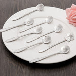 Cucchiaio per mescolare il caffè con cucchiaio creativo per fiori in acciaio inossidabile da 3 pezzi, Cherry Blossom Spoon, Rose Flower Spoon, Sun Flower Spoon, Sunflower Spoon, Pansy Flower Spoon, Bellflower Spoon, Plum Flower Spoon, Cosmos Flower Spoon