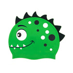 Cuffia da nuoto in silicone confortevole per dinosauro cartone animato per bambini, Children Swimming Cap(Blue1), Children Swimming Cap(Blue2), Children Swimming Cap(Green1), Children Swimming Cap(Green2), Children Swimming Cap(Pink)