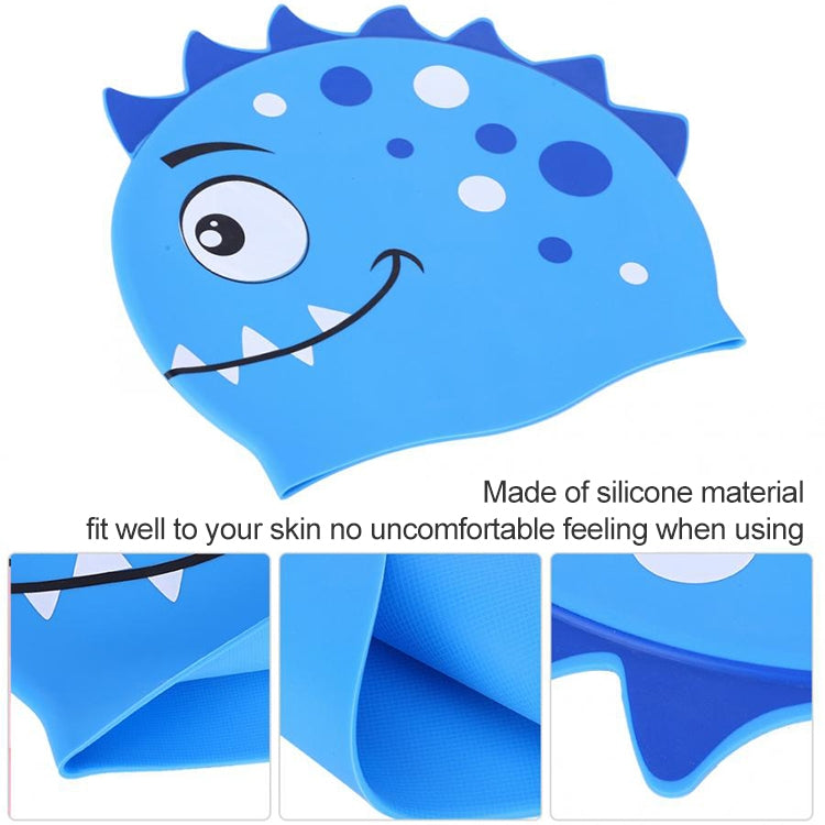 Cuffia da nuoto in silicone confortevole per dinosauro cartone animato per bambini, Children Swimming Cap(Blue1), Children Swimming Cap(Blue2), Children Swimming Cap(Green1), Children Swimming Cap(Green2), Children Swimming Cap(Pink)