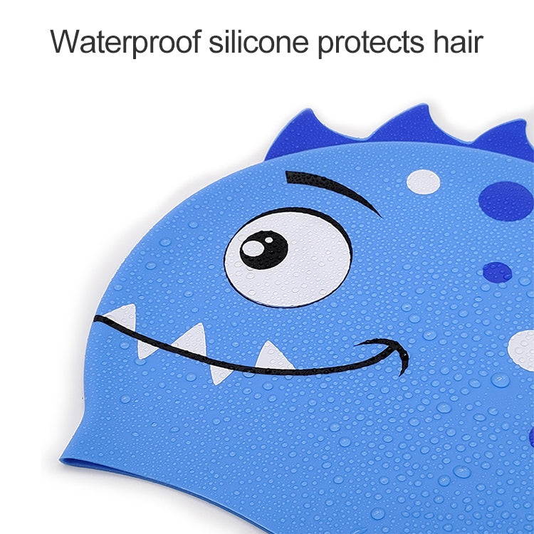 Cuffia da nuoto in silicone confortevole per dinosauro cartone animato per bambini, Children Swimming Cap(Blue1), Children Swimming Cap(Blue2), Children Swimming Cap(Green1), Children Swimming Cap(Green2), Children Swimming Cap(Pink)