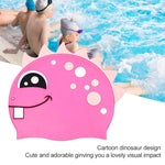 Cuffia da nuoto in silicone confortevole per dinosauro cartone animato per bambini, Children Swimming Cap(Blue1), Children Swimming Cap(Blue2), Children Swimming Cap(Green1), Children Swimming Cap(Green2), Children Swimming Cap(Pink)