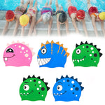 Cuffia da nuoto in silicone confortevole per dinosauro cartone animato per bambini, Children Swimming Cap(Blue1), Children Swimming Cap(Blue2), Children Swimming Cap(Green1), Children Swimming Cap(Green2), Children Swimming Cap(Pink)