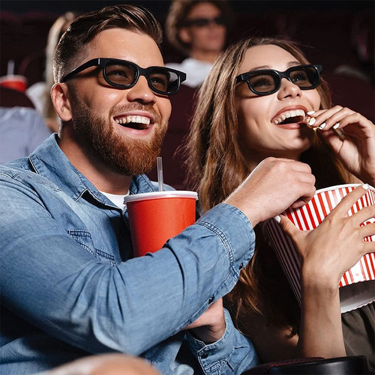 Occhiali polarizzati 3D per film stereo senza flash
