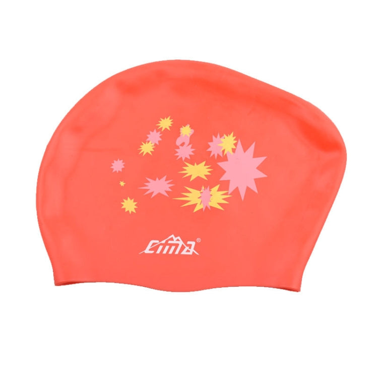 Cuffia da nuoto in silicone stampata Cuffia da nuoto impermeabile per capelli lunghi, Long Hair Printed Swimming Cap(Pink), Long Hair Swimming Cap, Long Hair Printed Swimming Cap(Purple), Long Hair Printed Swimming Cap(Gray)                            ...
