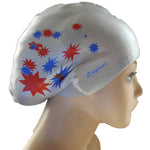 Cuffia da nuoto in silicone stampata Cuffia da nuoto impermeabile per capelli lunghi, Long Hair Printed Swimming Cap(Pink), Long Hair Swimming Cap, Long Hair Printed Swimming Cap(Purple), Long Hair Printed Swimming Cap(Gray)                            ...