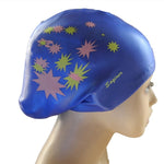 Cuffia da nuoto in silicone stampata Cuffia da nuoto impermeabile per capelli lunghi, Long Hair Printed Swimming Cap(Pink), Long Hair Swimming Cap, Long Hair Printed Swimming Cap(Purple), Long Hair Printed Swimming Cap(Gray)                            ...