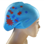Cuffia da nuoto in silicone stampata Cuffia da nuoto impermeabile per capelli lunghi, Long Hair Printed Swimming Cap(Pink), Long Hair Swimming Cap, Long Hair Printed Swimming Cap(Purple), Long Hair Printed Swimming Cap(Gray)                            ...