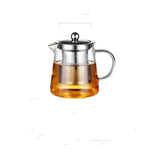 Set da tè in teiera di vetro resistente al calore di grande capacità con filtro in acciaio inossidabile per il tè Kung Fu, 450ML, 550ML, 750ML, 950ML