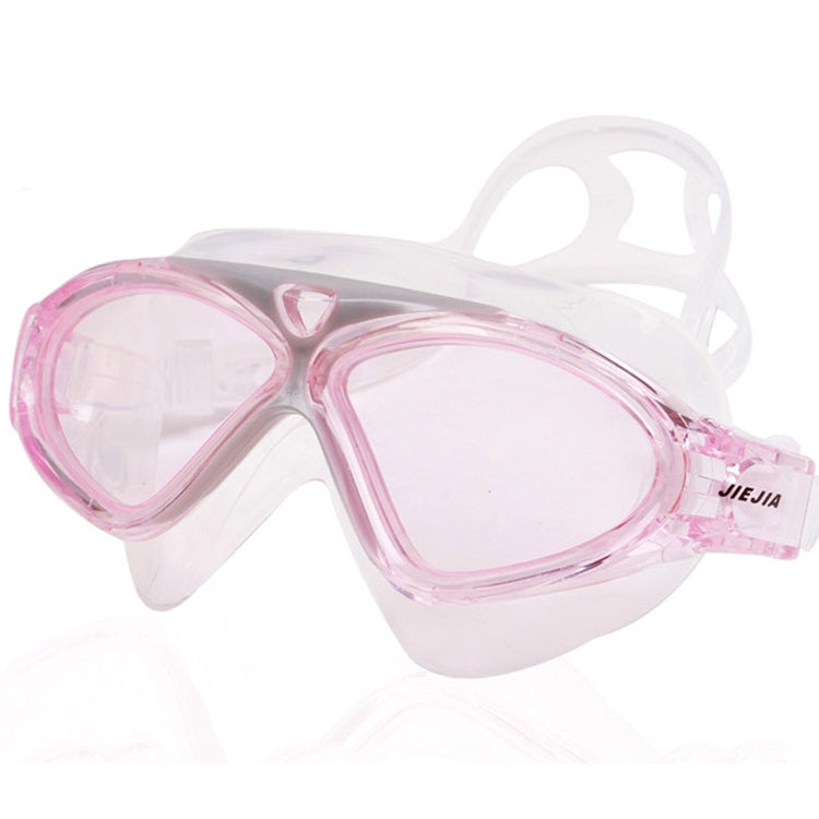 JIEJIA J8170 Occhiali da nuoto per adulti con montatura grande, impermeabili e antiappannamento, J8170(Black Transparent), J8170(Blue Transparent), J8170(Pink Transparent), J8170(Pearl Blue)
