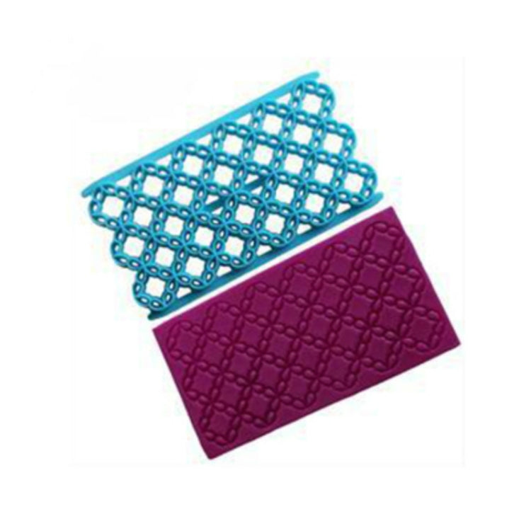 2 pezzi di strumento per fondente per torta, a forma di cuore, con texture a diamante, per cavalcavia scozzese, stampo per stampa sigillo Quyi