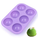 2 pezzi 6 stampi per torta in silicone semicircolare anche piccoli, stampo in gesso per candele profumate alla gelatina, Small Semi-Circular