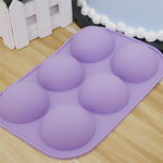 2 pezzi 6 stampi per torta in silicone semicircolare anche piccoli, stampo in gesso per candele profumate alla gelatina, Small Semi-Circular