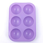 2 pezzi 6 stampi per torta in silicone semicircolare anche piccoli, stampo in gesso per candele profumate alla gelatina, Small Semi-Circular