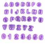 2 stampi alfanumerici in plastica per biscotti, simbolo di fondente, stampi per stampa decorativa, Alphanumeric Shape