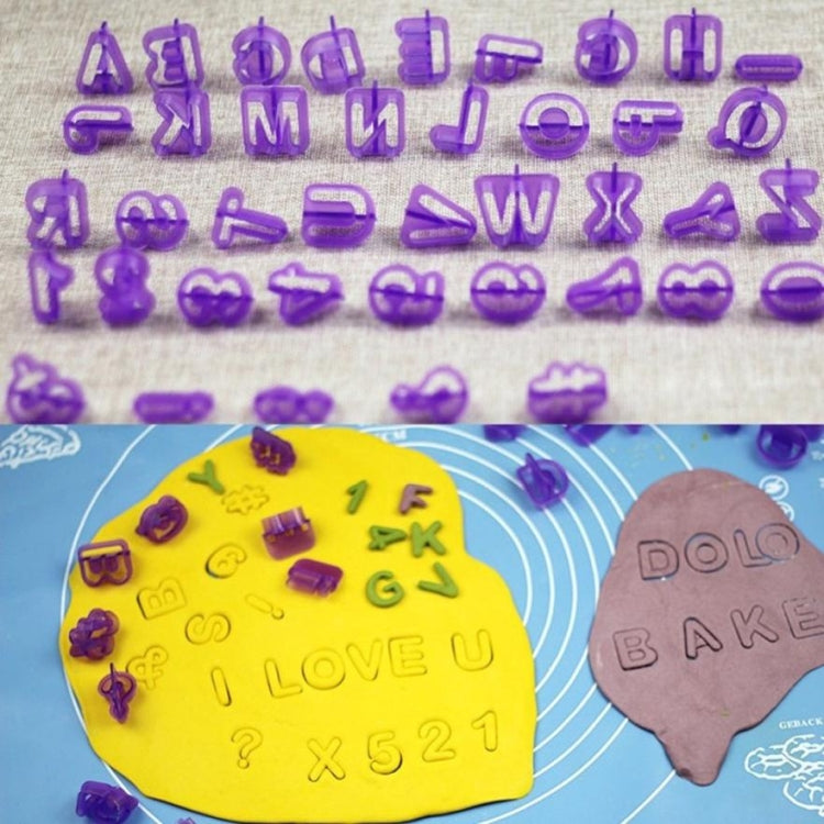 2 stampi alfanumerici in plastica per biscotti, simbolo di fondente, stampi per stampa decorativa, Alphanumeric Shape