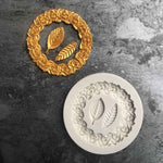 2 pezzi ghirlanda di rose foglia di rosa stampo in silicone per fondente strumento di decorazione per bordi di torta stampo per colla da forno