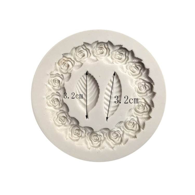 2 pezzi ghirlanda di rose foglia di rosa stampo in silicone per fondente strumento di decorazione per bordi di torta stampo per colla da forno