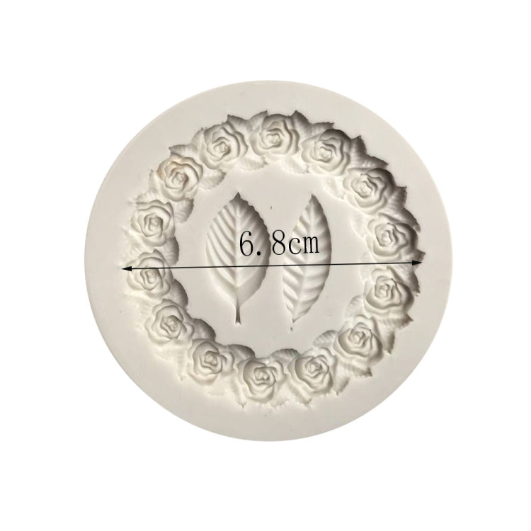 2 pezzi ghirlanda di rose foglia di rosa stampo in silicone per fondente strumento di decorazione per bordi di torta stampo per colla da forno
