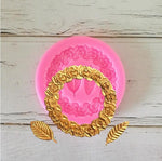 2 pezzi ghirlanda di rose foglia di rosa stampo in silicone per fondente strumento di decorazione per bordi di torta stampo per colla da forno
