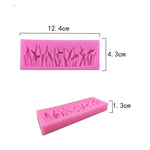 Stampo in silicone liquido per decorazione erba 2 pezzi Stampo per torta fondente, Grass Shape