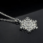 3 collane di cristallo di natale del fiore di zircone del fiocco di neve di fascini di PCS