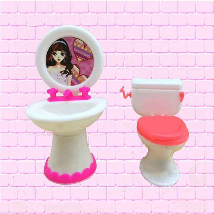 Set 3 accessori plastica casa bambole Barbie 30 cm