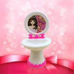 Set di accessori in plastica per la casa delle bambole Barbie da 3 pezzi, Washroom Set