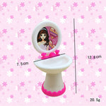 Set di accessori in plastica per la casa delle bambole Barbie da 3 pezzi, Washroom Set