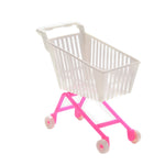Regalo di compleanno per bambini del giocattolo del carrello della spesa del carrello di simulazione della bambola di plastica da 3 pezzi