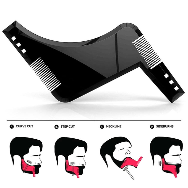 Strumento per modellare barba con pettine integrato in ABS