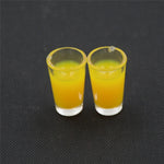 3 paia di accessori per casa delle bambole in miniatura in miniatura 1:12. Modello in plastica con mini tazza, Juice Cup