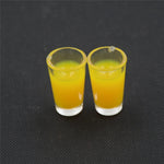 3 paia di accessori per casa delle bambole in miniatura in miniatura 1:12. Modello in plastica con mini tazza, Juice Cup