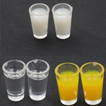 3 paia di accessori per casa delle bambole in miniatura in miniatura 1:12. Modello in plastica con mini tazza, Juice Cup