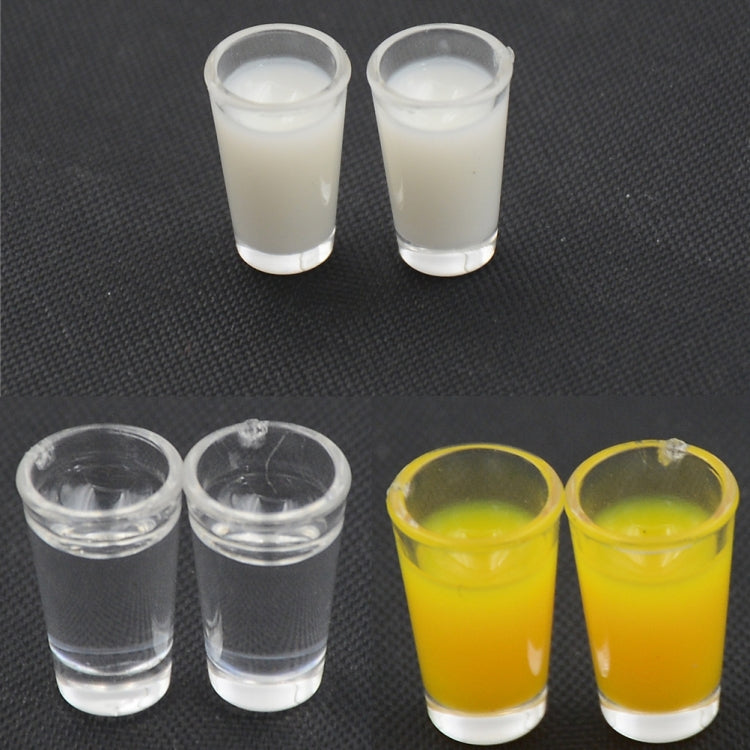 3 paia di accessori per casa delle bambole in miniatura in miniatura 1:12. Modello in plastica con mini tazza, Juice Cup