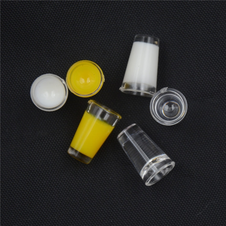 3 paia di accessori per casa delle bambole in miniatura in miniatura 1:12. Modello in plastica con mini tazza, Juice Cup