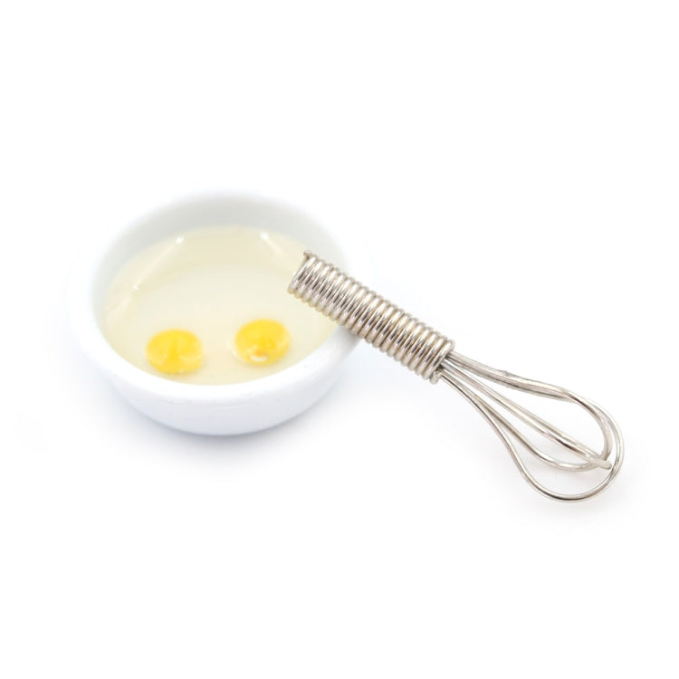 Mini frullino manuale in metallo per casa delle bambole