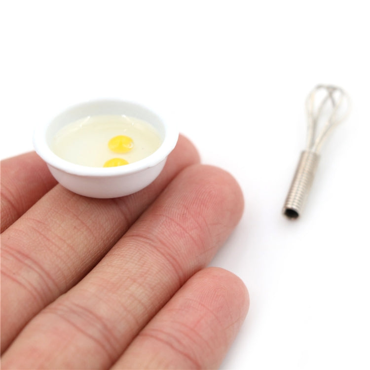 Mini frullino manuale in metallo per casa delle bambole