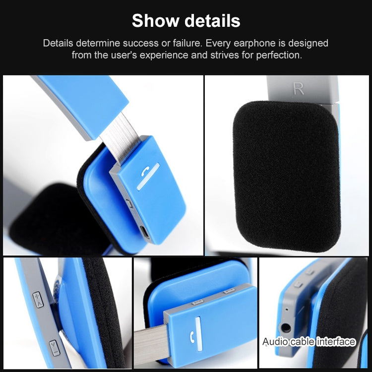 AEC BQ618 Auricolare vivavoce stereo Bluetooth wireless intelligente con microfono, supporto 3,5 mm per telefono/tablet/PSP